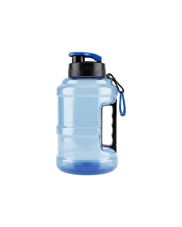 1250ml blue sports water bottle with handle, BPA-free reusable plastic water bottle for gym, office and travel