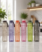 Collection of 1150ml BPA-Free reusable zig zag water bottles in multiple colours